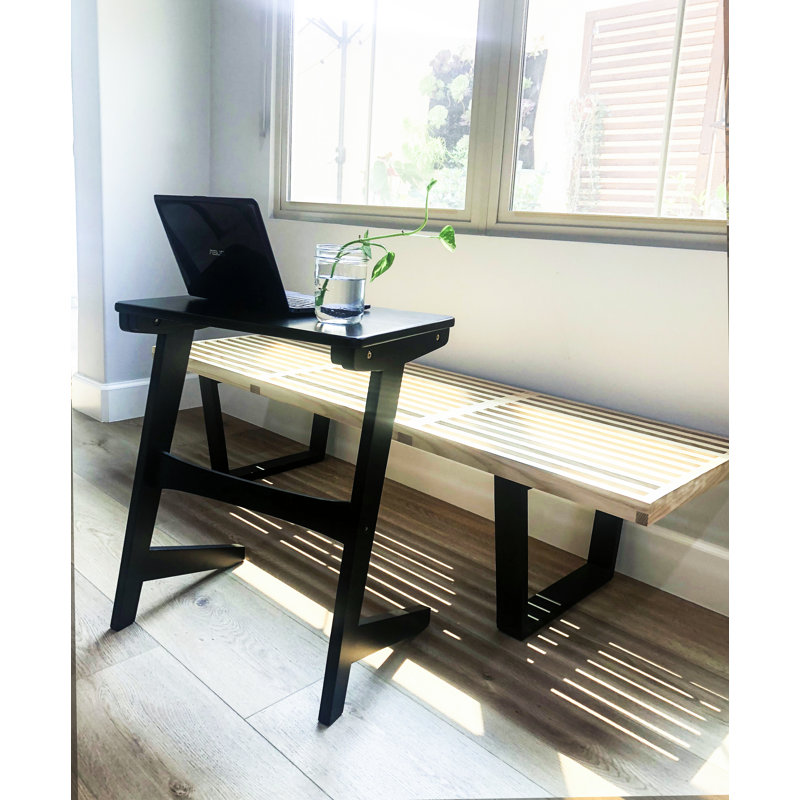 Abrien Solid Wood End Table, Black