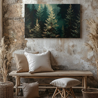 Wall Art Evergreen Glow Snow Dusted Pine Forest Stillness Isn T Canvas Ready To Hang Gallery Wrapped Home Decor Premium Quality Decor