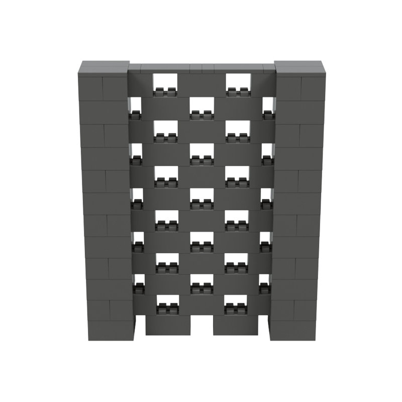 Ensemble mural Everblock, Gris foncé, H 72 po x l 60 po x P 12 po