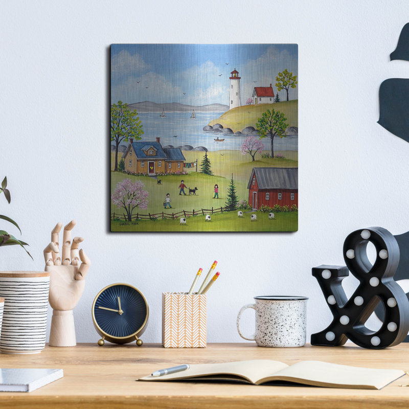 «At The Bay» par Sharon Mark, H 12 po x l 12 po