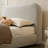 Modern Upholstered Platform Bed with Curved Headboard and Rounded Footboard-710002149-710002145