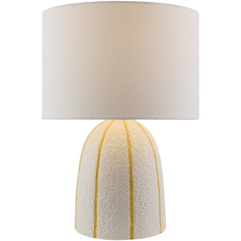 Lampe de table Gwendol, Beige, jaune