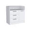 Commode avec armoire de rangement spacieuse à 3 tiroirs et à une porte, blanc