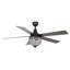 Ventilateur de plafond en cristal 52 po avec télécommande Elden