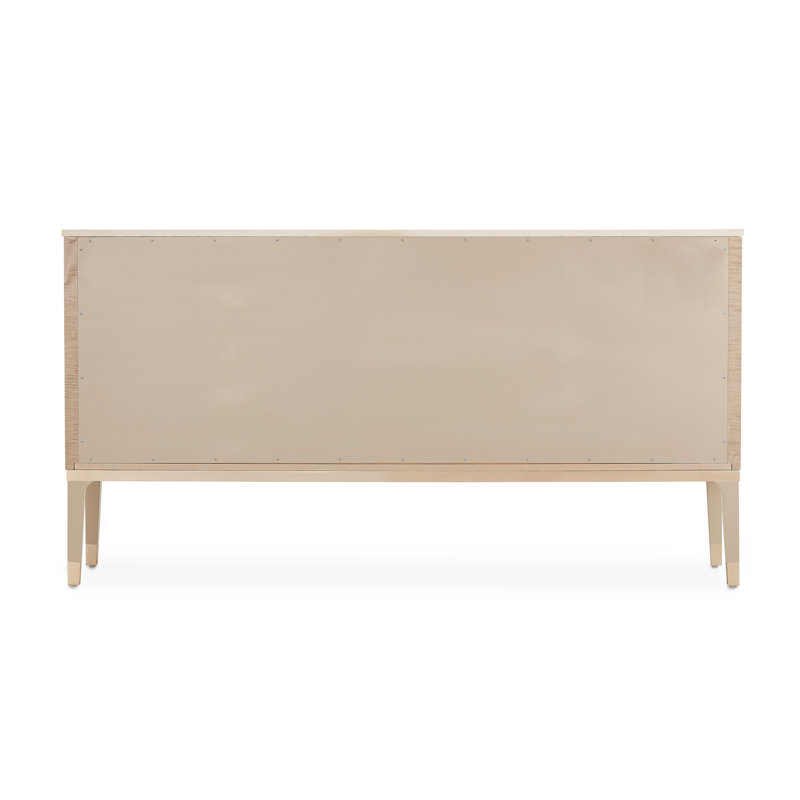 Malibu Crest 74.5'' W Sideboard, White/Blush