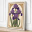 Purple Irises with Gold Frame Botanical - Wrapped Canvas-7454411-7454427