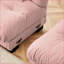 Canapé modulaire, canapé en L modulaire 4 places avec repose-pieds convertible pour le salon | Rose | Chenille