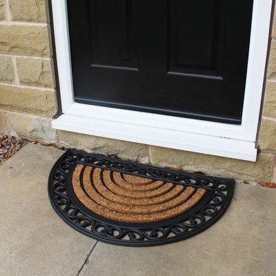 Alexiea Karina Heavy Duty Coir Door Mat Rubber Backed Non-Slip Rattan Entrance Door Mat W45 x L75cm