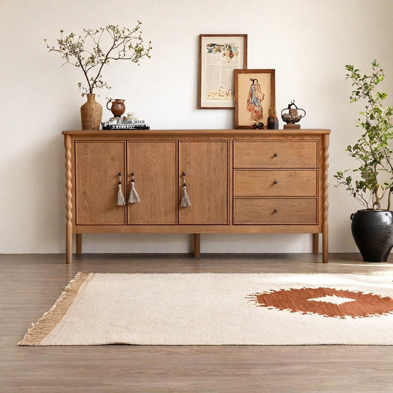 French Vintage Wood Storage Cabinet