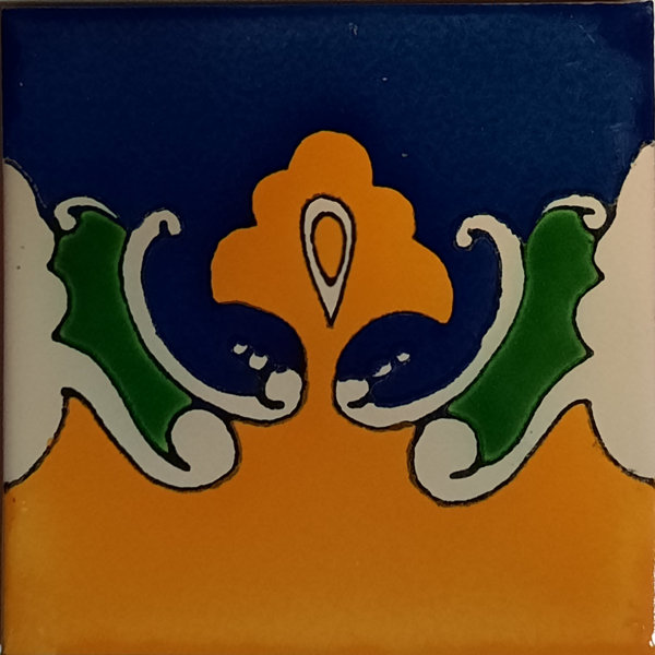 4.2" x 4.2" 9pcs TalaMex Siena Talavera Mexican Tile