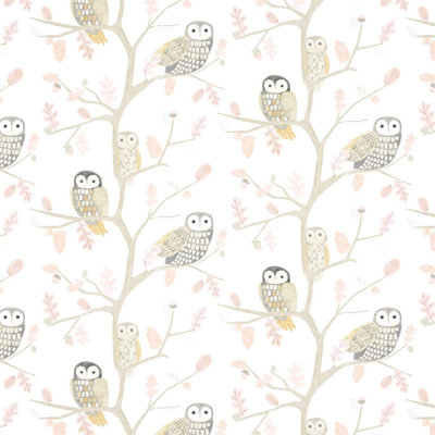 Little Owls 10.05m x 52cm Wallpaper Roll