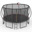 Trampoline 14 pi - Noir rouge - Hauteur du cadre 90 cm