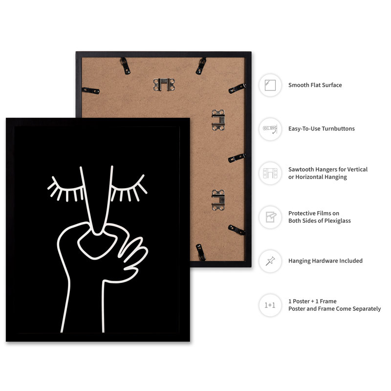 Hold Your Nose No2, Black Framed, Poster, 12"H x 16"W