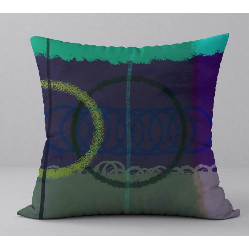 Abstract Reversible Throw Pillow, 20" H x 20" W