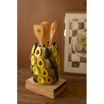  Vase en céramique - Avocat - 10,5 po de hauteur