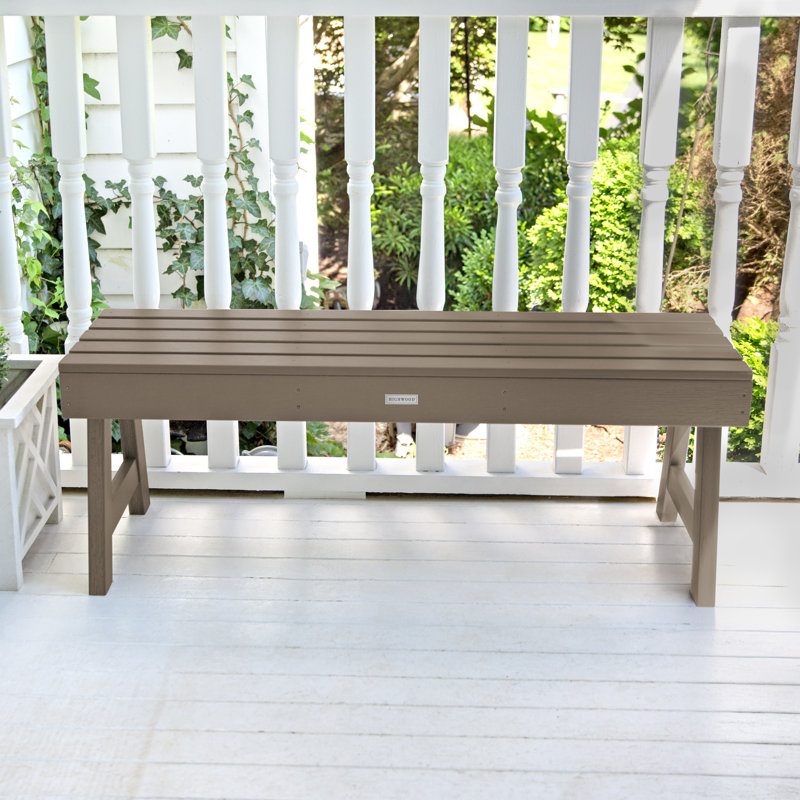 Banc de pique-nique en plastique Midwest, Brun bois