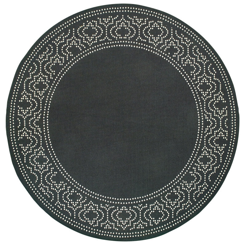 Junor Power Loomed Plaid Rug , Round 7'10"