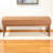 Hilley Bench in Dark Tan Faux Leather & Walnut Finished Wood, 17.3'' H X 47'' W X 17.7'' D-117642631