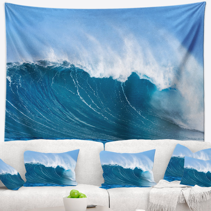 Ciel tapant ocean waves tapisserie Seascape, H 32 po x l 39 po