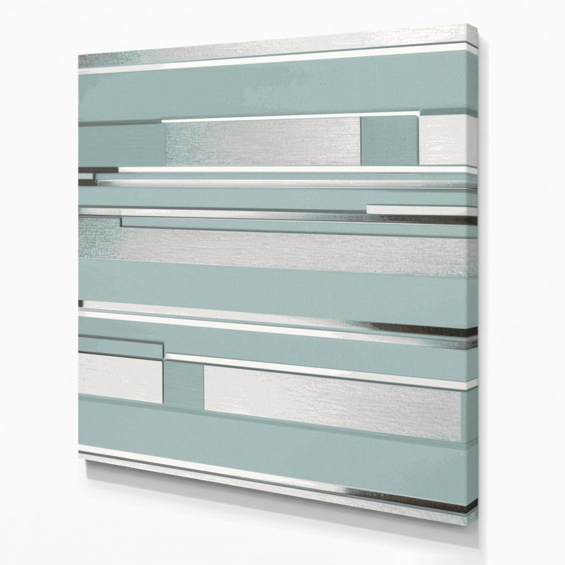 Art mural sur toile bleu minimalisme, H 8 po x l 8 po