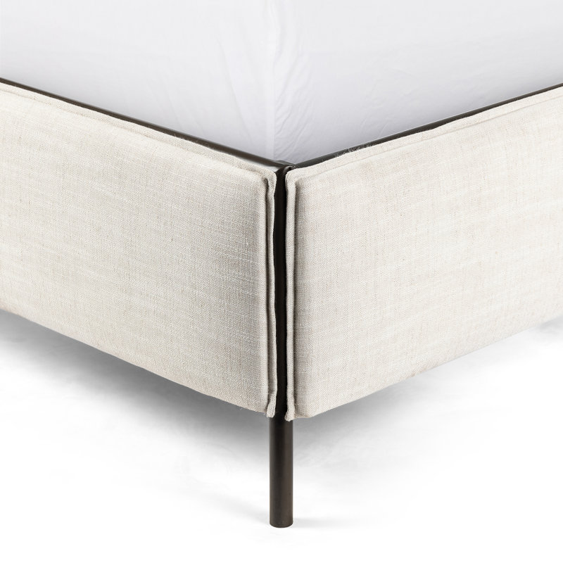 Upholstered Bed, Queen, Ivory