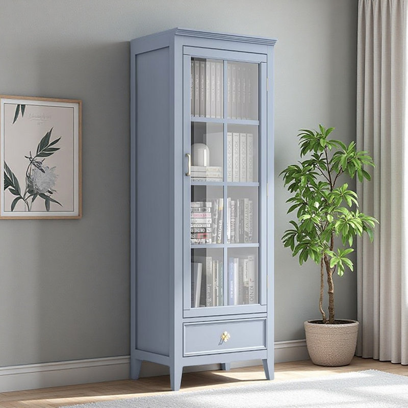Modern Simple and Light Luxury Display Cabinet, Blue