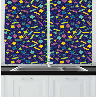 Geometric Tailored Kitchen Curtain