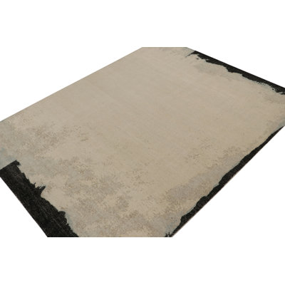 Distressed Homage Hand Knotted Wool Abstract Area Rug