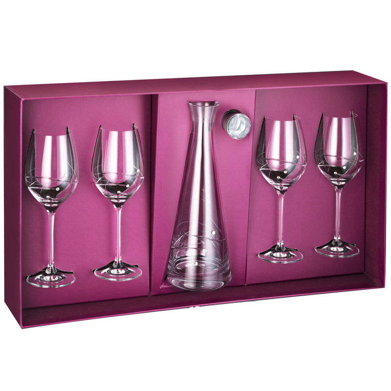 Sparkle 5 - Piece Crystal Lead Free Crystal Beverage Server Set
