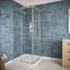 Porte de douche coulissante semi-sans cadre Gora 36 po x 76 po avec quincaillerie en verre poli trempé 5/16 po traité CrystalTech-120912250