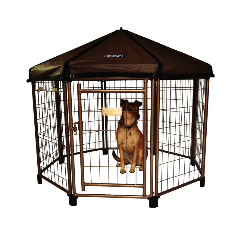 Mowbray Pet Gazebo Yard Kennel, 18" H x 30" W x 48" D