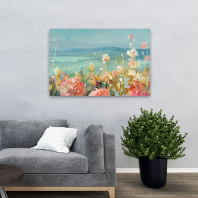 Coastal Dahlias Crop Coastal Blue Floral White Aqua Blossom
