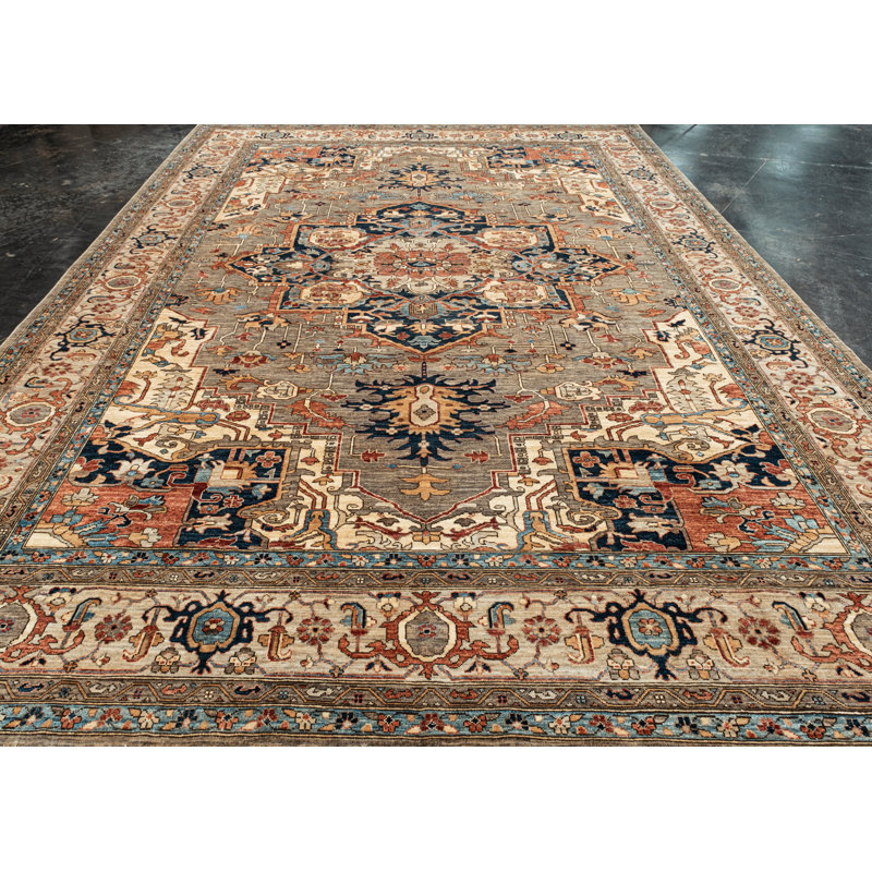 Bernarda One-of-a-Kind 10' X 14' Hand Knotted Area Rug