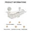 Organisateur de panier de rangement à ventouse Power Lock adapté au support de douche, au support de cuisine