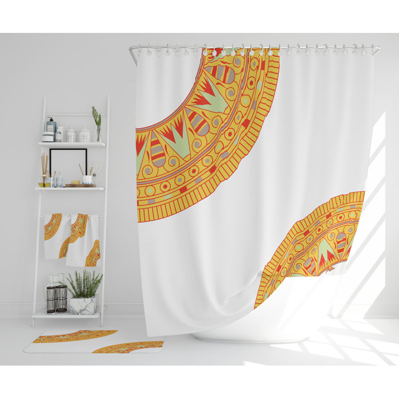 Nikolina Polyester Shower Curtain Set