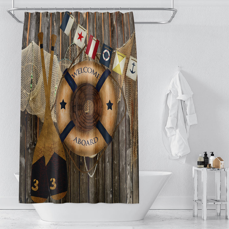 Rideau de douche simple Yana, 70 po x 90 po