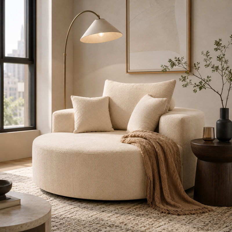 Fauteuil d'appoint Arlune, Beige