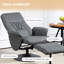 Copenhagan PU Leather Armchair and Footrest Swivel Recliner w/ Ottoman-1607268266