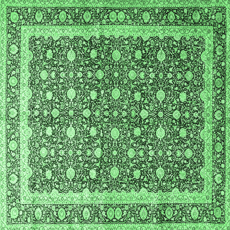Maesynn Washable Oriental Indoor Rug, Square 7'