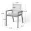 Chaise de salle à manger Belfast, ensemble de 2, structure en teck et tissu beige