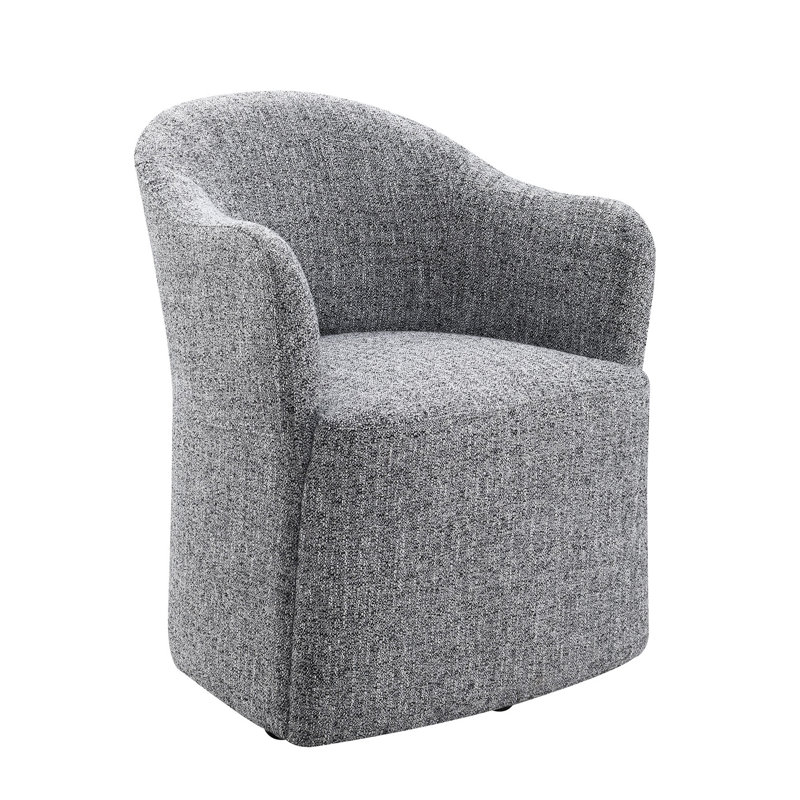 Fauteuil d'appoint à roulettes Vance, Gris étain