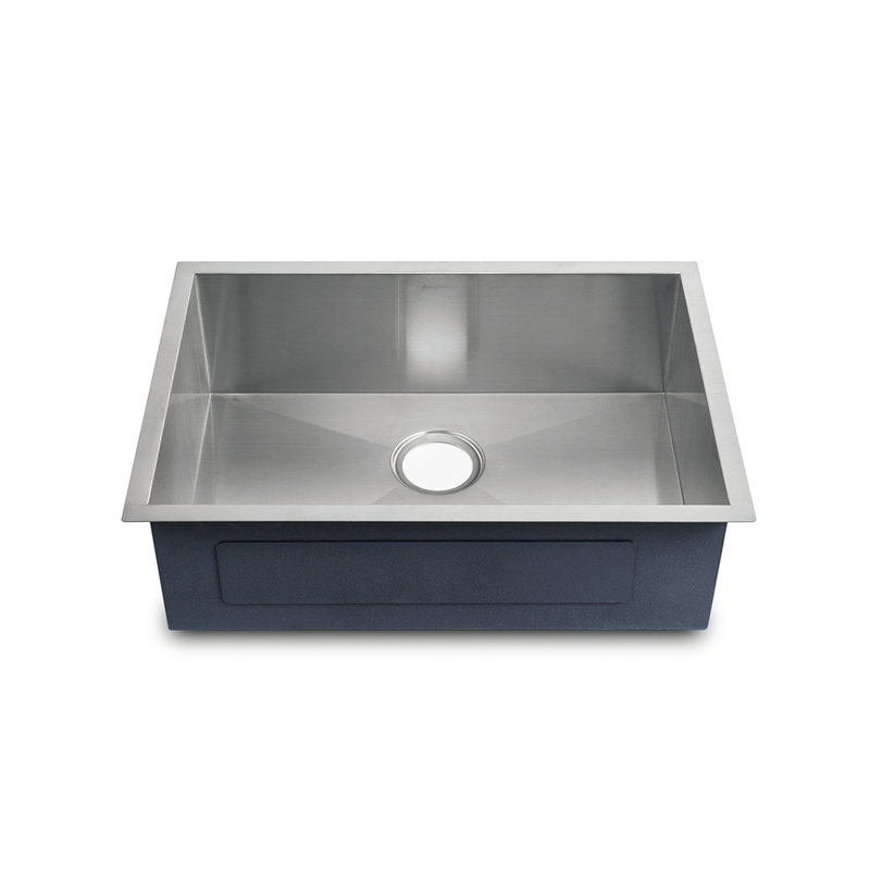 Évier de cuisine encastré à simple cuve en acier inoxydable 26 x 18 Tourner, Brossé