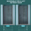 Porte de douche avec l 32 po et H 72 po, noir mat, charnières stables à deux portes noires, mécanisme de fermeture en X