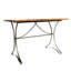Solid Wood Top Metal Base Dining Table-41761733