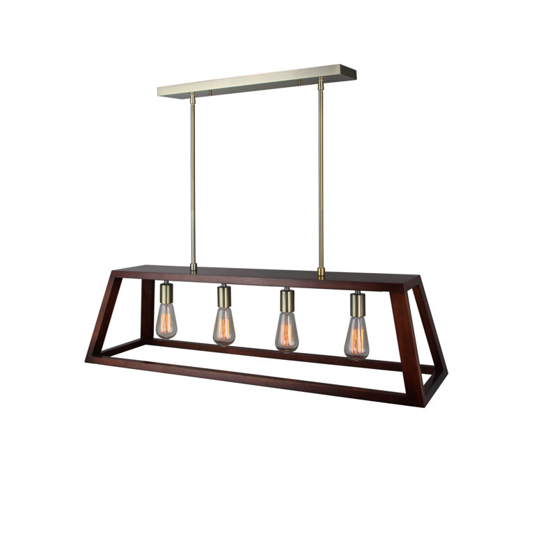 Cedric 4 - Light Kitchen Island Pendant, Brass