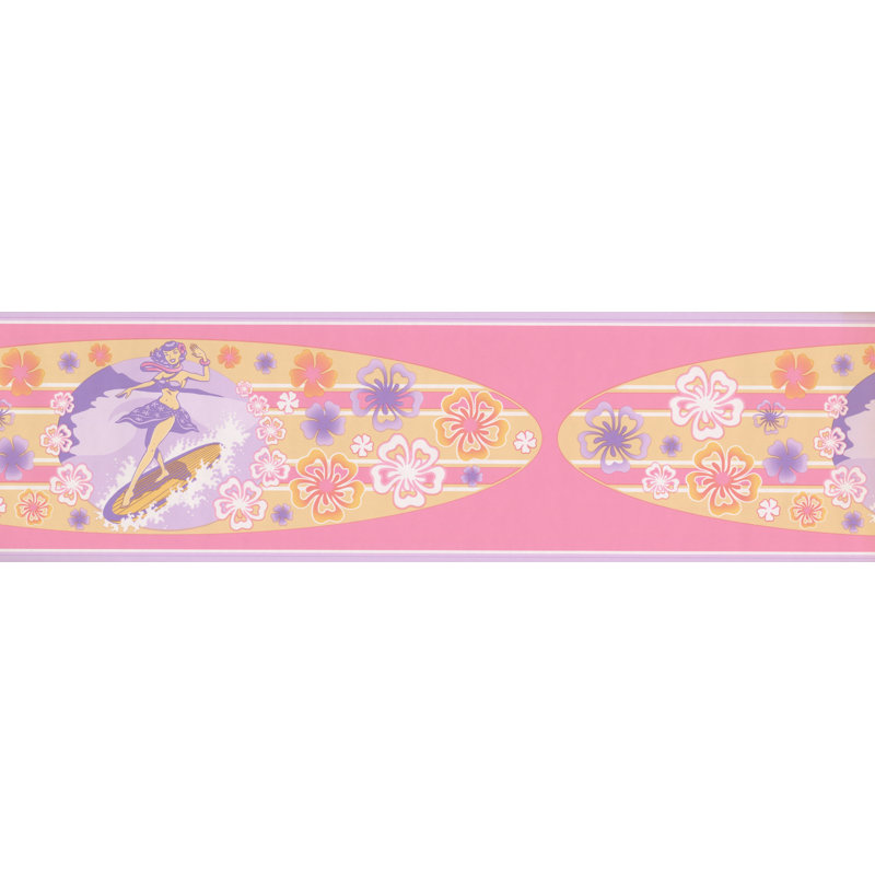 Annaghmore, planche à voile rétro, bordure murale, Rose