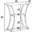 Console rustique à 3 niveaux avec tablettes ouvertes, table d'entrée étroite avec structure en métal incurvée, table de canapé mince pour le couloir du salon ou du vestibule, marbre blanc doré