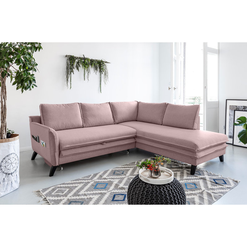Charming Charlie Corner Sofa, Right Hand Facing, Powder Rose