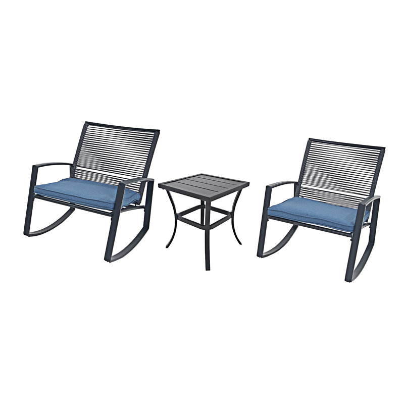 Ensemble de conversation bistro pour 2 personnes, Bleu