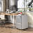 Light Gray Shaker Solid Wood Double Doors Base Cabinet, Adjustable Shelves, Soft Close Hinges, Ideal For Kitchen, Laundry, And Bathroom Storage